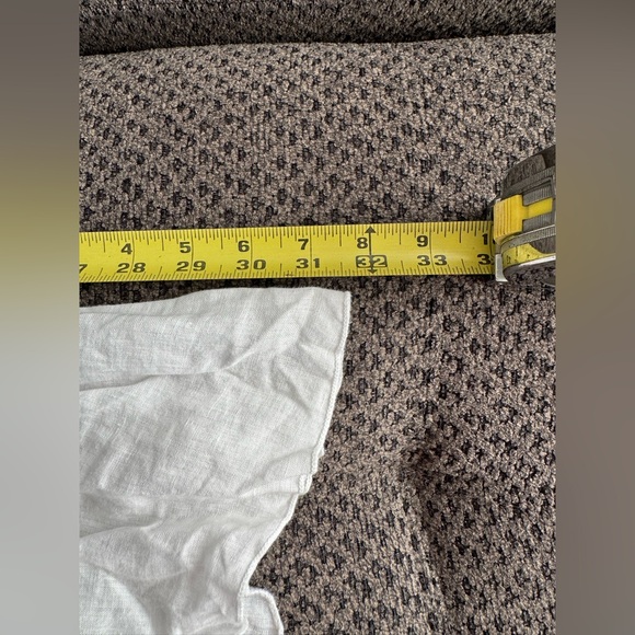 CP Shades 100% Linen Fanny A-Line Midi Skirt in White Size Medium Made in USA - Picture 16 of 16